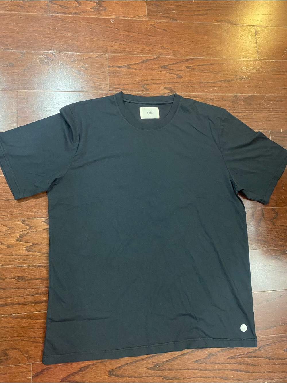 Folk Clothing Pocket T-Shirt Mens Size 6 XXL Short Sleeve Black Minimalist
